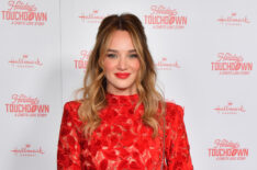 Hunter King attends Hallmark's Premiere Screening of Holiday Touchdown