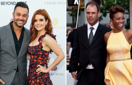 INGLEWOOD, CALIFORNIA - JULY 15: Nick Swisher and Joanna Garcia attend the Cedars-Sinai and Sports Spectacular's 34th Annual Gala at The Compound on July 15, 2019 in Inglewood, California and NEW YORK, NY - JUNE 12: Former NFL player Brian Musso and actress Heather Headley arrive at FIJI Water at 2016 Tony Awards at The Beacon Theatre on June 12, 2016 in New York City.