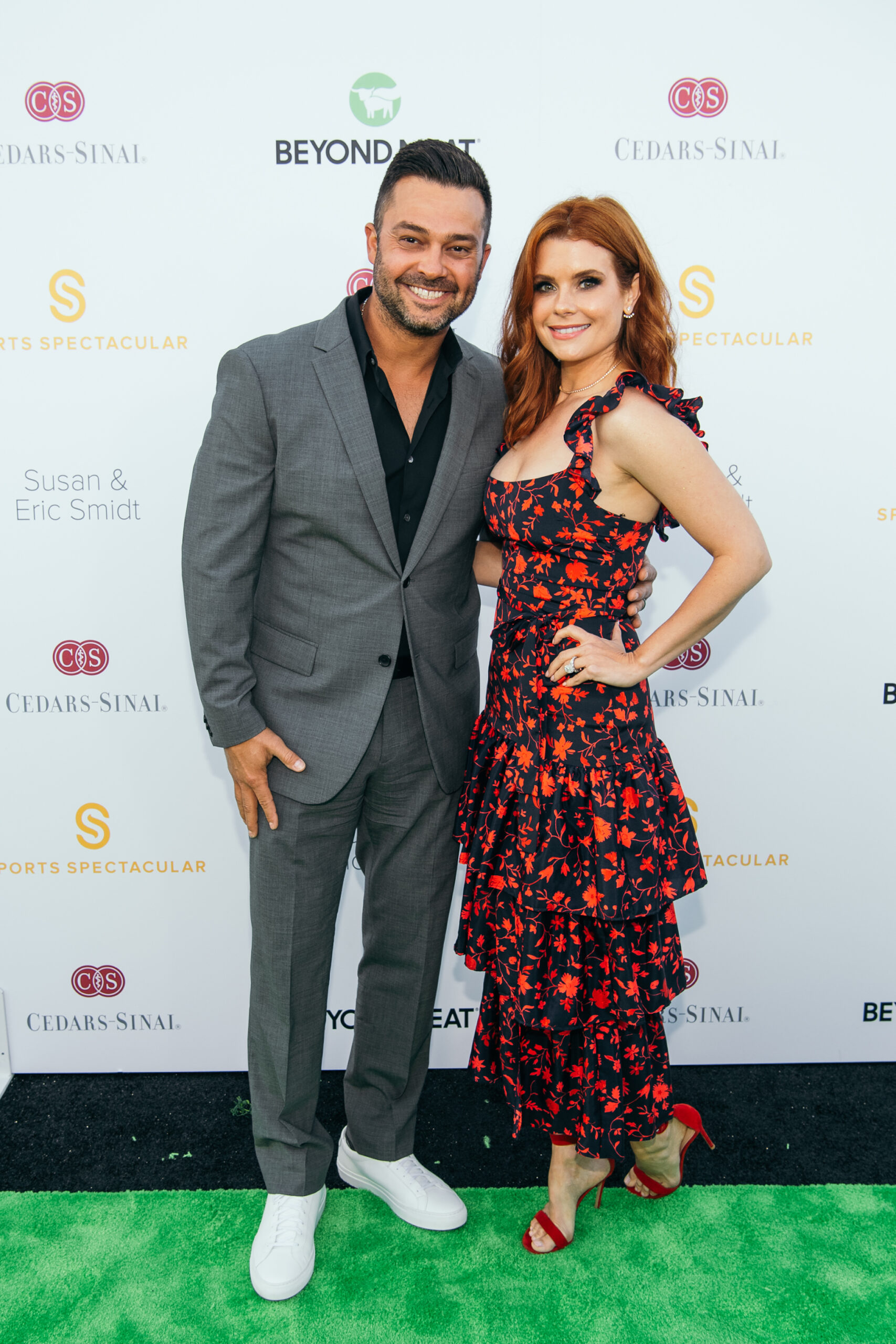 Nick Swisher and Joanna Garcia attend the Cedars-Sinai and Sports Spectacular's 34th Annual Gala at The Compound on July 15, 2019 in Inglewood, California.