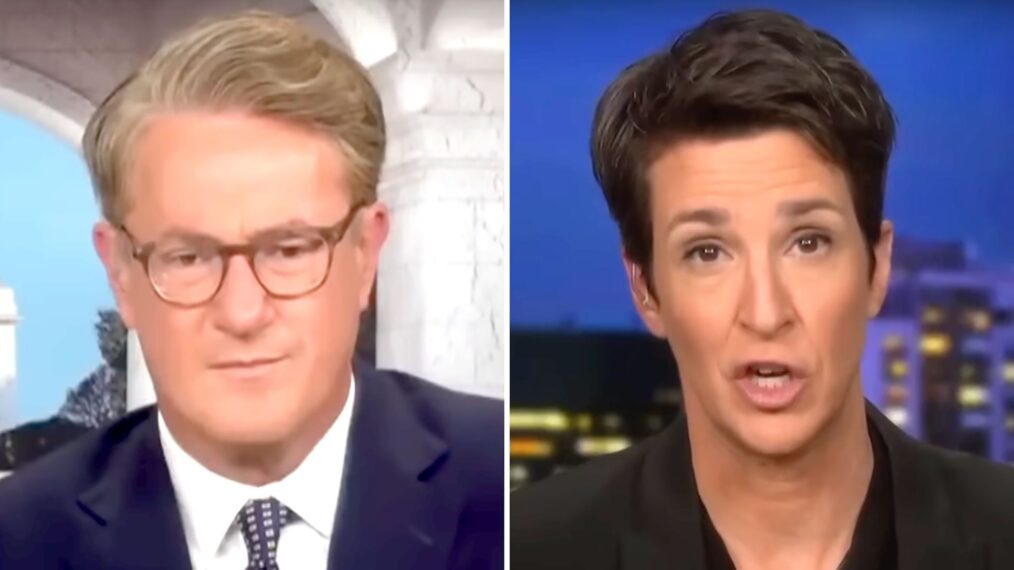 Joe Scarborough and Rachel Maddow