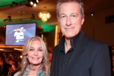 Bo Derek and John Corbett attend the 6th Jam For Janie Grammy Awards Viewing Party Presented By Live Nation at the Hollywood Palladium on February 02, 2025 in Los Angeles, California. (Photo by Araya Doheny/Getty I