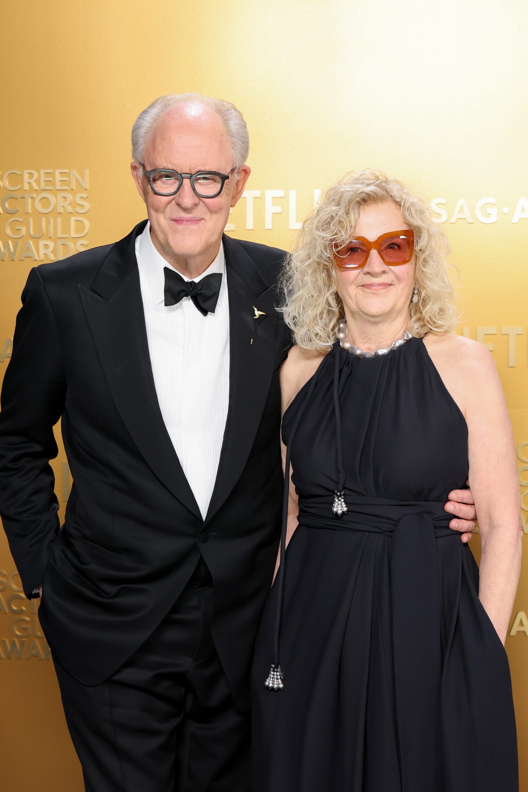 John Lithgow and Mary Yeager Lithgow attend the 31st Annual Screen Actors Guild Awards at Shrine Auditorium and Expo Hall on February 23, 2025 in Los Angeles, California.