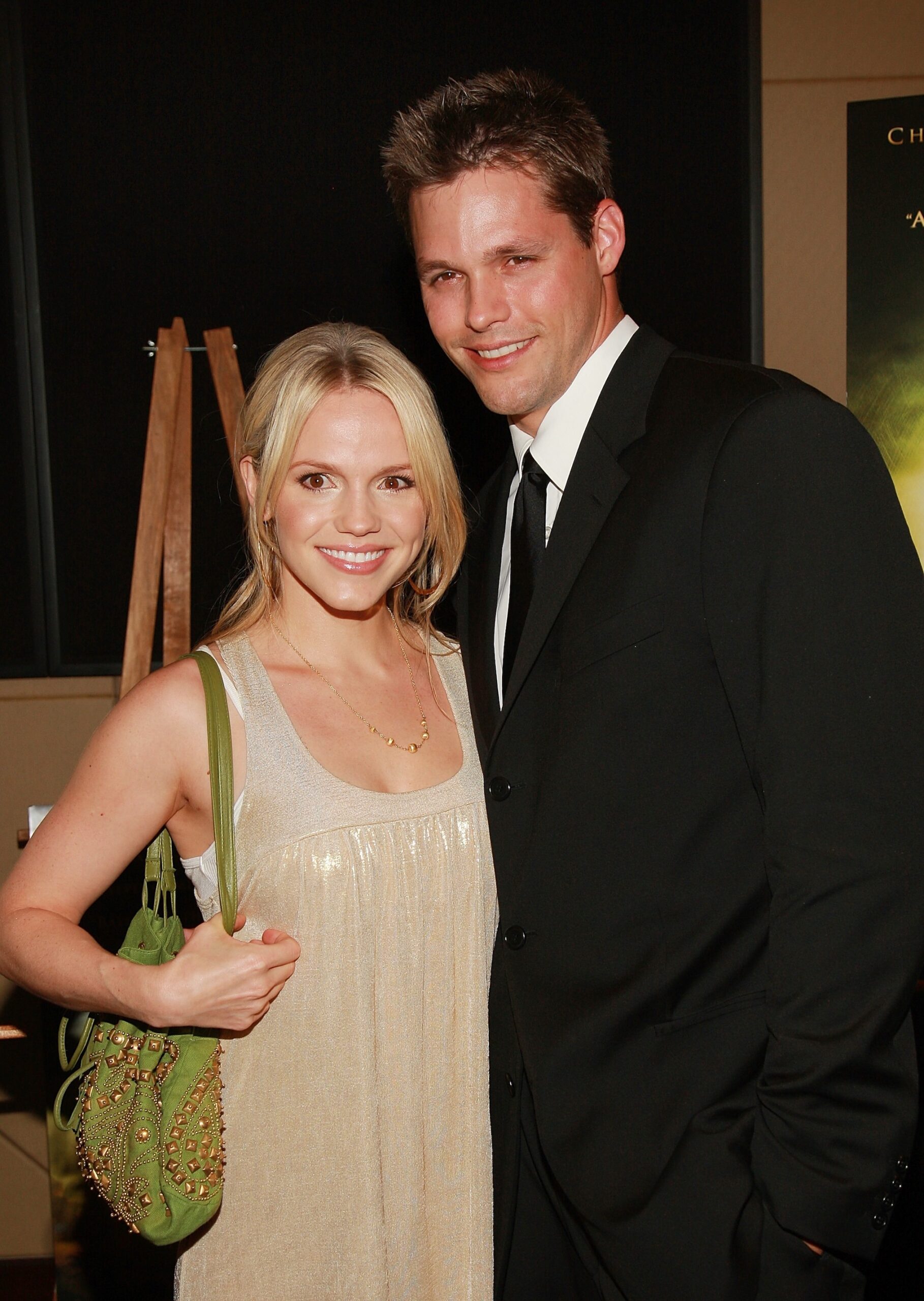 Actress Alexa Havins and husband actor Justin Bruening attend the premiere of 