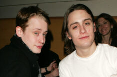 Actors Kieran Culkin and Macaulay Culkin attend the after party for the opening night of 'After Ashley'