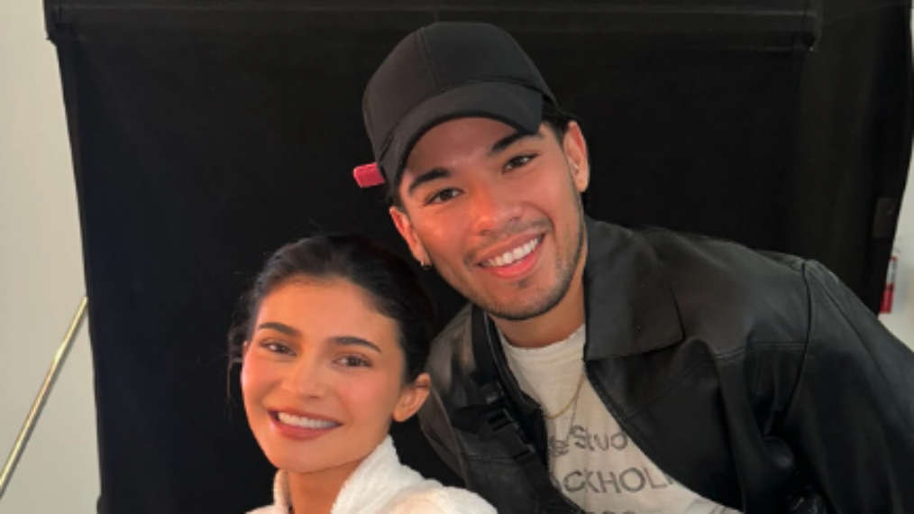 Kylie Jenner with her longtime hairstylist Jesus Guerrero