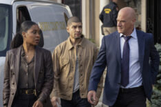 Danielle Moné Truitt as Sgt. Ayanna Bell, Rick Gonzalez as Det. Bobby Reyes, Christopher Meloni as Det. Elliot Stabler — 'Law & Order: Organized Crime' Season 5 Episode 5