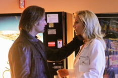 Josh Holloway and Elizabeth Mitchell as Sawyer and Juliet on Lost