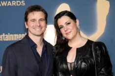 Jason Ritter and Melanie Lynskey attend the SAG Awards Season Celebration at Chateau Marmont on December 12, 2024 in Los Angeles, California.