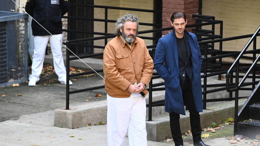 Michael Sheen as Martin Whitly and Tom Payne as Malcolm Bright in 'Prodigal Son'