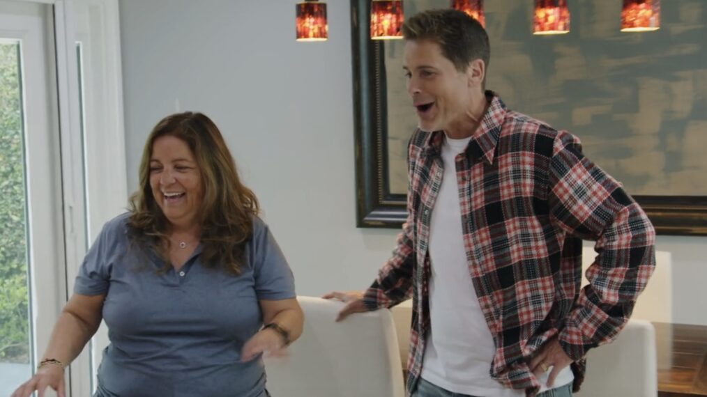 Rob Lowe with his assistant Carol on Celebrity IOU