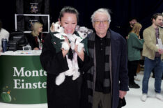 Tiffany Chen and Robert De Niro with Belle The Dog and Tinkerbelle The Dog at iHeartRadio z100's Jingle Ball 2024 Presented By Capital One at Madison Square Garden on December 13, 2024 in New York City.