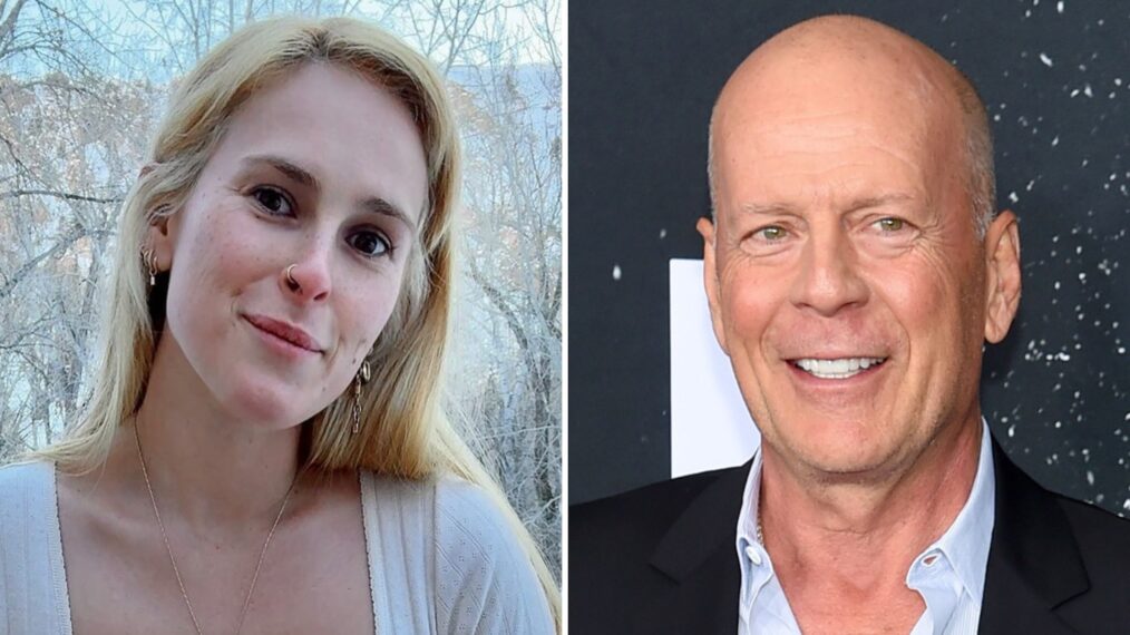 Rumer Willis and Bruce Willis