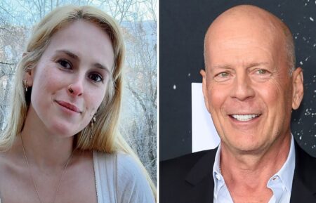 Rumer Willis and Bruce Willis