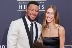 Saquon Barkley, Jada Clare Barkley, and Anna Congdon attend the 13th annual NFL Honors