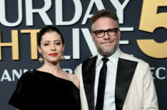 Lauren Miller & Seth Rogen attend SNL50: The Anniversary Special