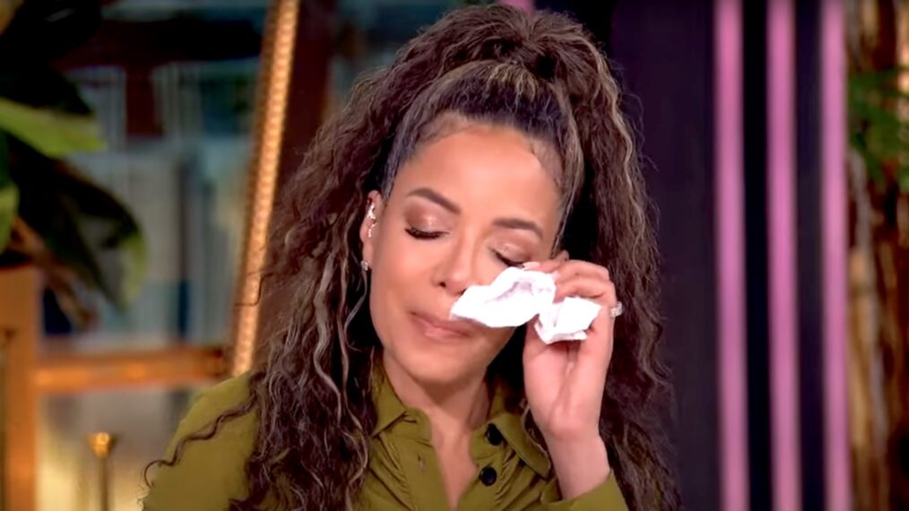 Sunny Hostin cries on The View