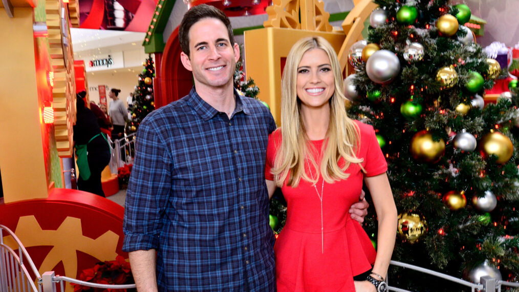 Tarek and Christina El Moussa, hosts of HGTV's hit show Flip or Flop, visited the HGTV Santa HQ at Lakewood Center