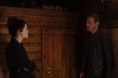 Jessica De Gouw and Sam Heughan in 'The Couple Next Door' finale