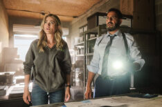 Melissa Roxburgh as Rebecca 'Bex' Henderson, Patrick Sabongui as Jacob Hassani in 'The Hunting Party' Season 1 Episode 4 - 'Doctor Ezekiel Malak'