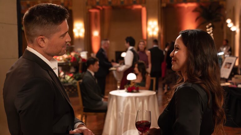 Eric Winter as Tim, Melissa O'Neil as Lucy — 'The Rookie' Season 7 Episode 6 "The Gala"