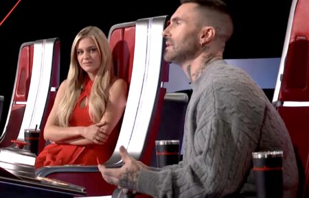 Kelsea Ballerini and Adam Levine on The Voice