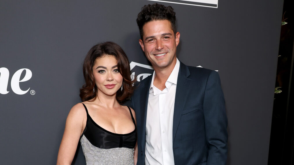 Sarah Hyland and Wells Adams attends Variety's 2024 Power Of Women: Los Angeles Event