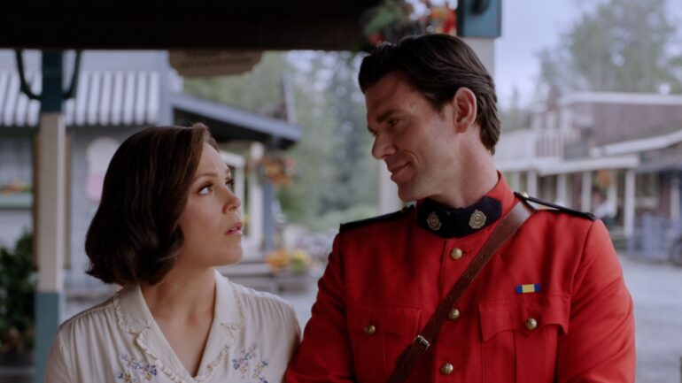 Erin Krakow and Kevin McGarry as Elizabeth and Nathan in 'When Calls the Heart' Season 12