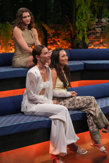 DEAL OR NO DEAL ISLAND -- Water Under the Bridge Episode 211 -- Pictured: (l-r) Alexis Lete, Parvati Shallow, Courtney "CK" Kim -- (Photo by: Monty Brinton/NBC)