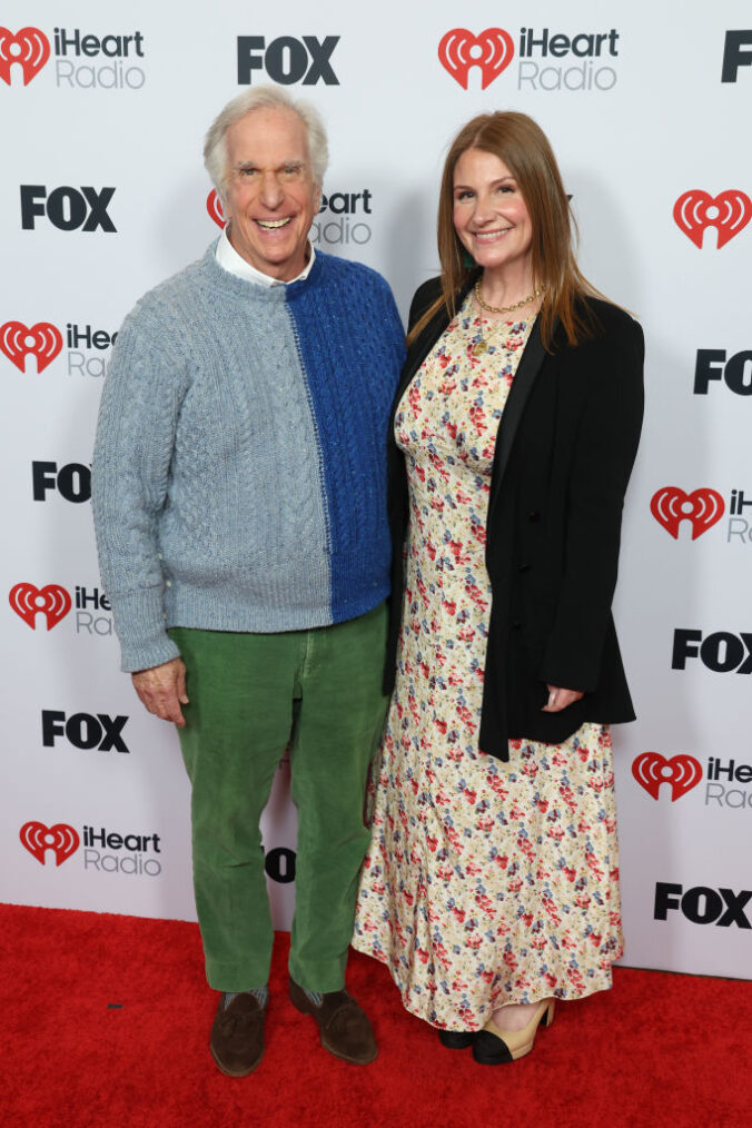 LOS ANGELES, CALIFORNIA - MARCH 17: (FOR EDITORIAL USE ONLY) (L-R) Henry Winkler and Zoe Winkler Reinis attend the 2025 iHeartRadio Music Awards at Dolby Theatre in Los Angeles, California on March 17, 2025. Broadcasted live on FOX