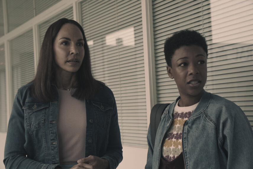 THE HANDMAID'S TALE - “Exile” - June tries to settle in a new community. Serena seeks a sanctuary. Luke and Moira take a big risk. (Disney/Steve Wilkie)AMANDA BRUGEL, SAMIRA WILEY