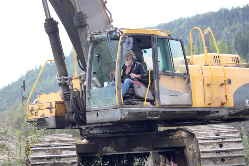 Tony Beets working in excavator