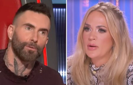 Adam Levine and Carrie Underwood