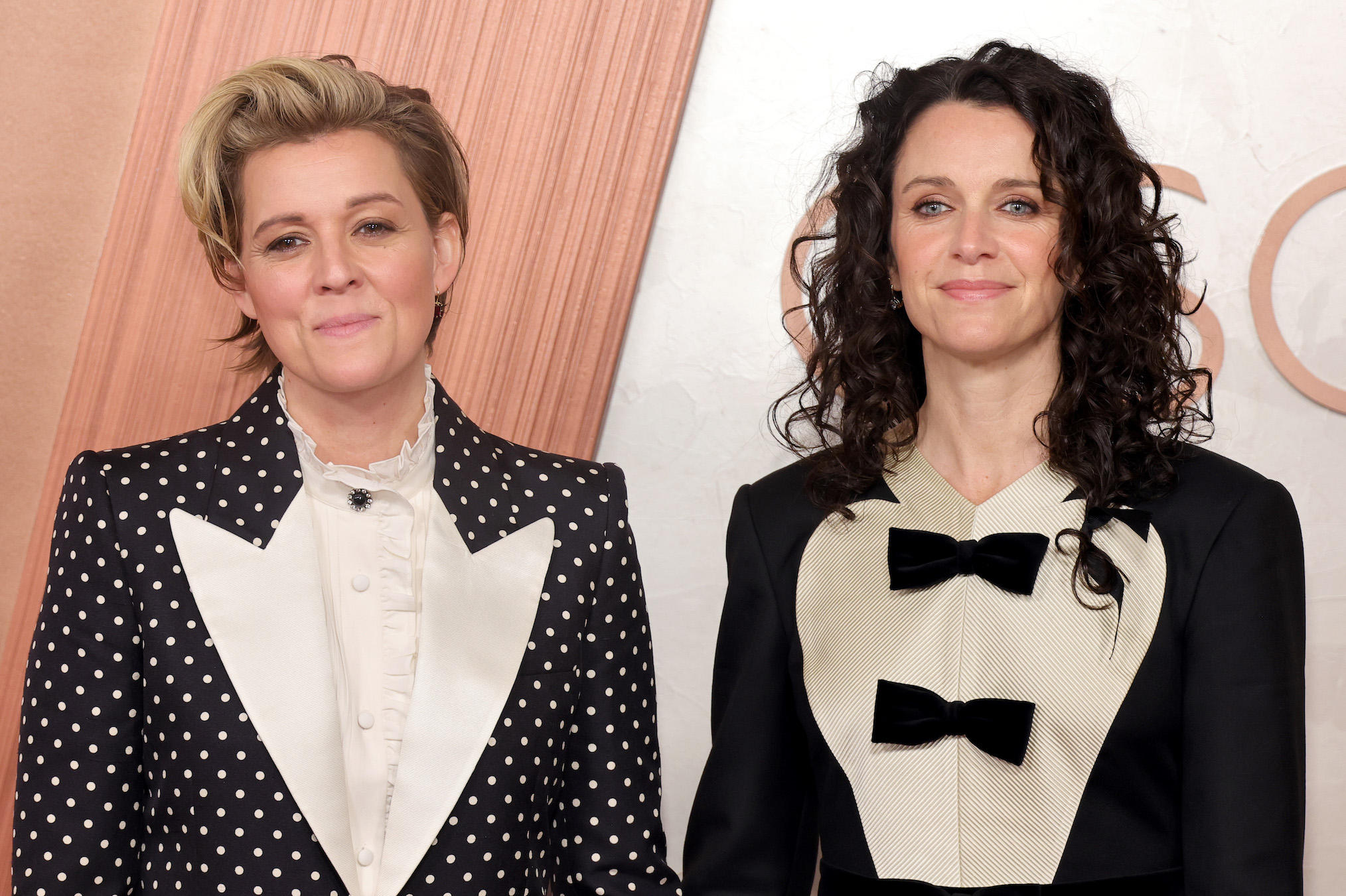 HOLLYWOOD, CALIFORNIA - MARCH 02: (L-R) Brandi Carlile and Catherine Shepherd attend the 97th Annual Oscars at Dolby Theatre on March 02, 2025 in Hollywood, California.