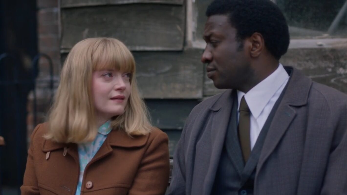 Natalie Quarry as Rosalind Clifford and Zephryn Taitte as Cyril Robinson in 'Call the Midwife' Season 14 Episode 1