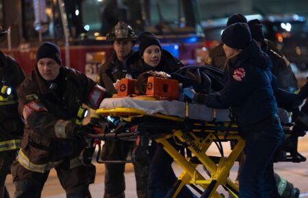 Anthony Ferraris as Tony Ferraris, David Eigenberg as Christopher Herrmann, Hanako Greensmith as Violet Mikami, Jocelyn Hudon as Lizzy Novak — 'Chicago Fire' Season 13 Episode 15 