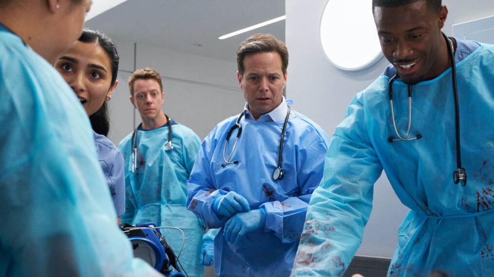 Anya Banerjee as Sonya, Scott Wolf as Richard, and Patrick Walker as TJ — 'Doc' Season 1 Finale 