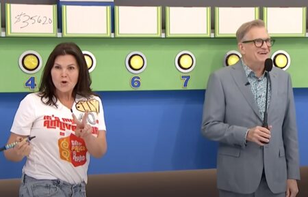 Drew Carey and contestant on TPIR