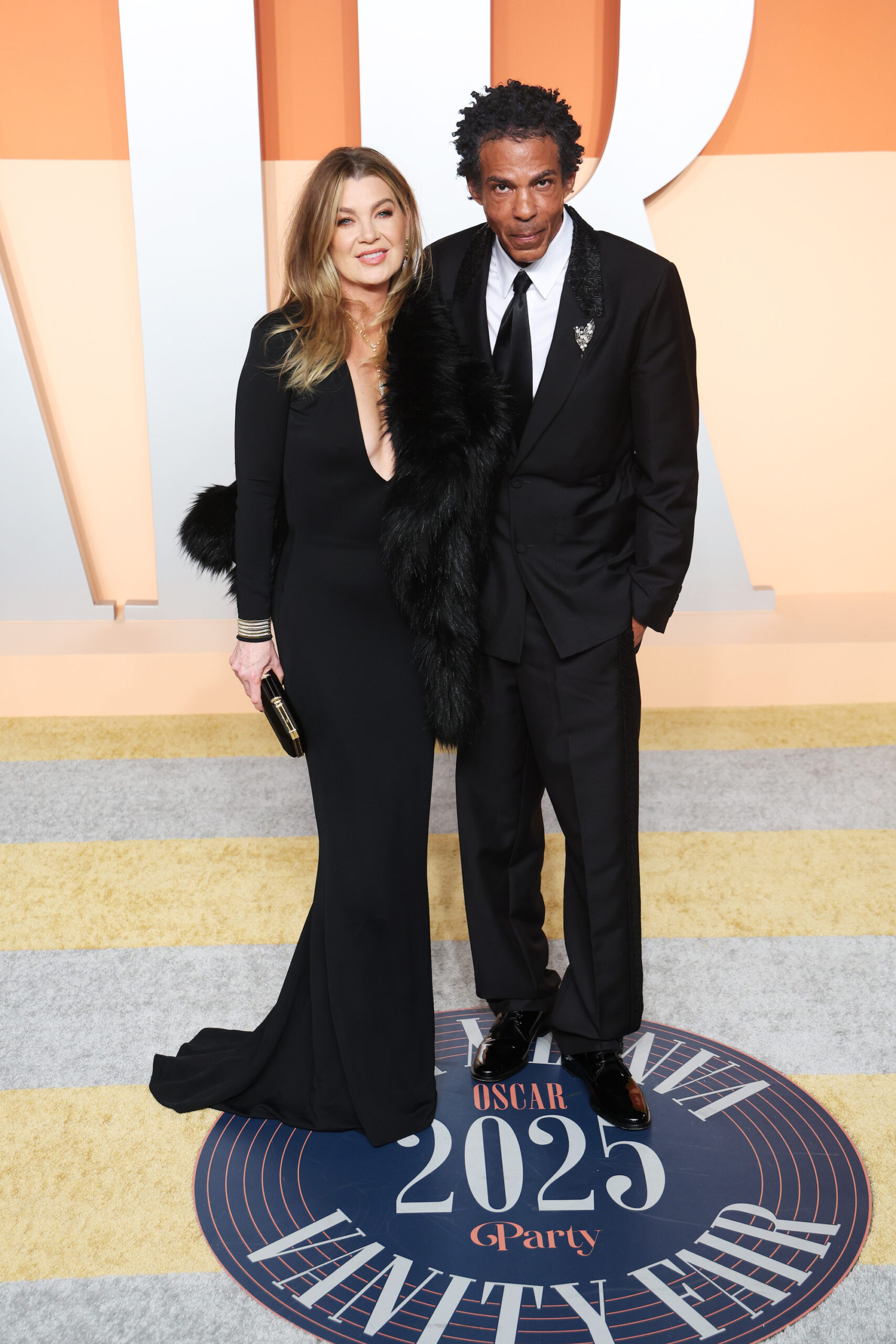 Ellen Pompeo and Chris Ivery attend the 2025 Vanity Fair Oscar Party