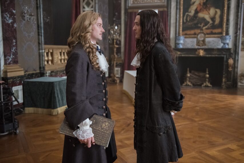 Evan Williams ('Chevalier') and Alexander Vlahos ('Prince Philippe') in 'Versailles'