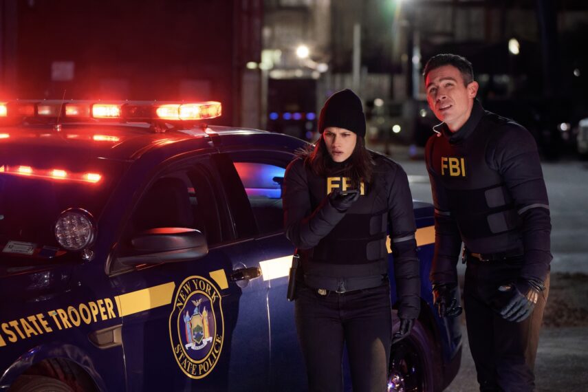 Missy Peregrym as Special Agent Maggie Bell and John Boyd as Special Agent Stuart Scola — 'FBI' Season 7 Episode 14 