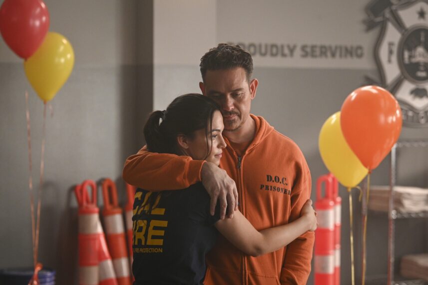 Stephanie Arcila as Gabriela Perez and Kevin Alejandro as Manny Perez — 'Fire Country' Season 3 Episode 12 