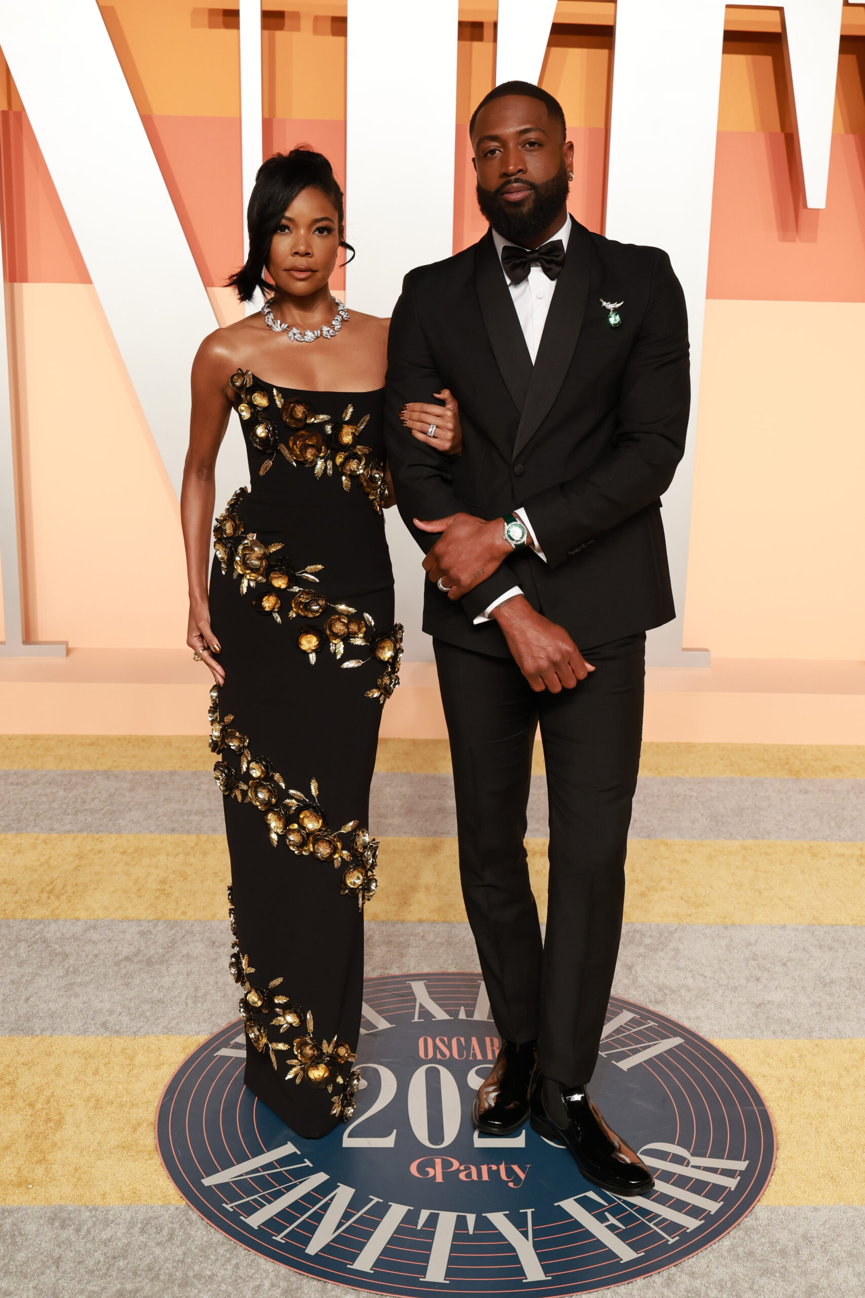 Gabrielle Union and Dwyane Wade attend the 2025 Vanity Fair Oscar Party