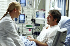 Katherine Heigl as Izzie Stevens and Jeffrey Dean Morgan as Denny Duquette on 'Grey's Anatomy'