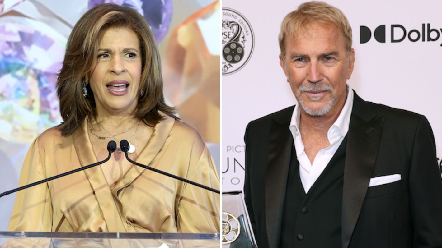 Kevin Costner recipient of the Filmmaker Award attends the Motion Picture Sound Editors (MPSE)'s 72nd Annual Golden Reel Awards, Hoda Kotb speaks onstage during the Hudson River Park Friends 8th Annual Playground Committee Luncheon