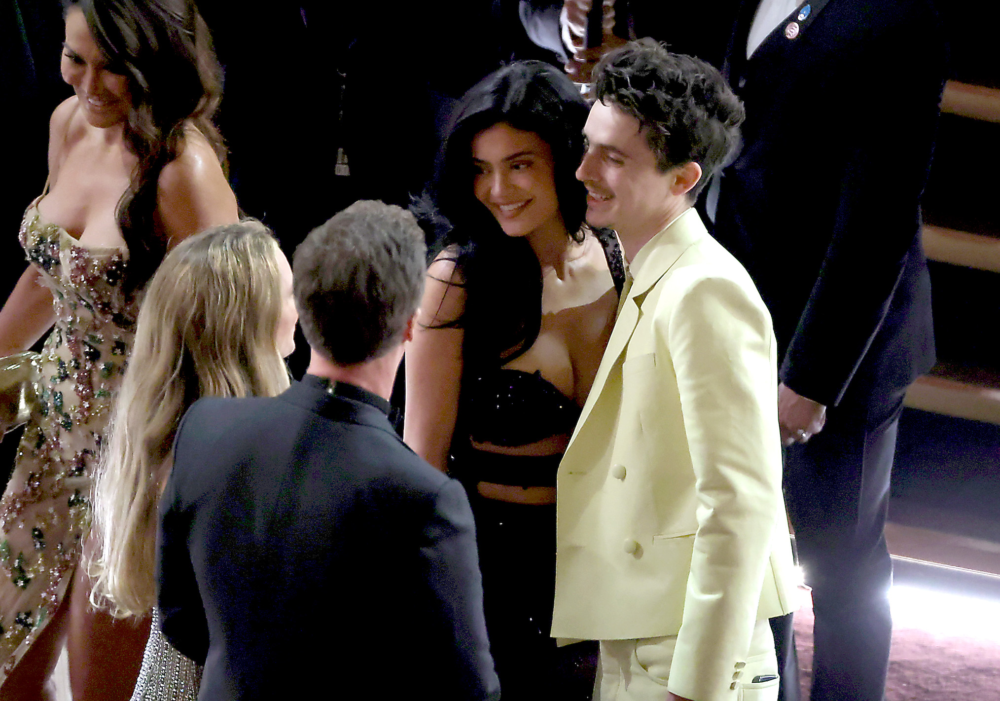 HOLLYWOOD, CALIFORNIA - MARCH 02: (L-R) Kylie Jenner and Timothée Chalamet attend the 97th Annual Oscars at Dolby Theatre on March 02, 2025 in Hollywood, California.