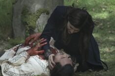 Alexandra Daddario as Dr. Rowan Fielding, Jack Huston as Lasher - Mayfair Witches _ Season 2, Episode 8