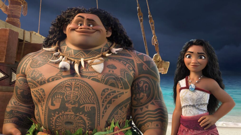 Maui (voice: Dwayne Johnson), Moana (voice: Auli'i Cravalho) in 'Moana 2'