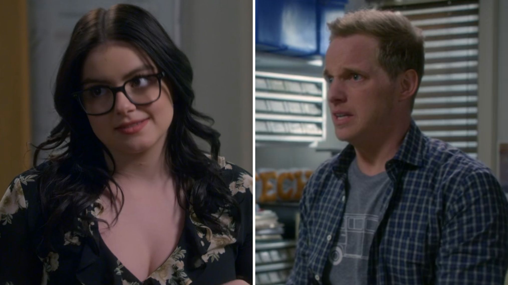 Ariel Winter and Chris Geere in Modern Family