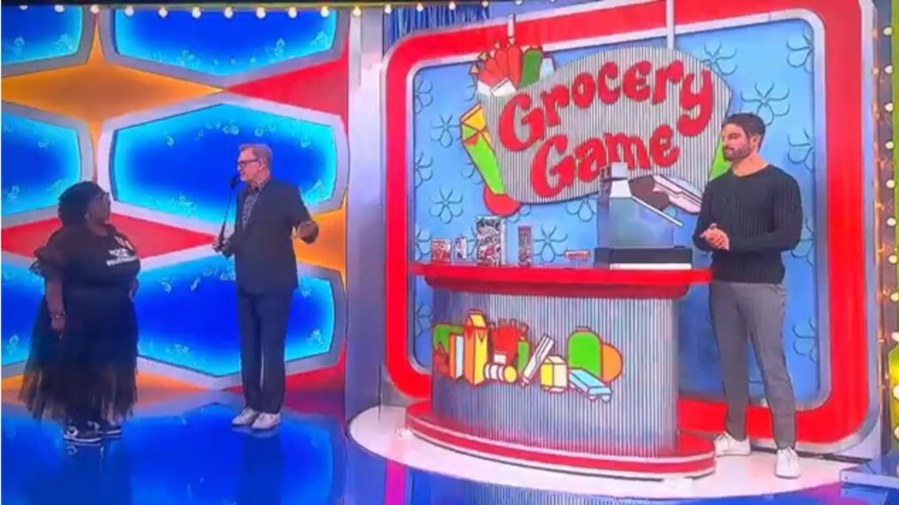 drew carey, james o'halloran, and avis playing grocery games on 3/14/2025