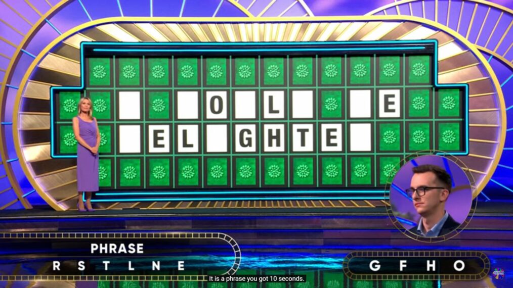 wheel of fortune contestant ryan halsey solving bonus round on 3/17/2025